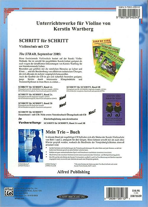 Step by Step 2A -- An Introduction to Successful Practice for Violin [Schritt fur Schritt]: Macht alle mit! (German Language Edition), Book & CD
