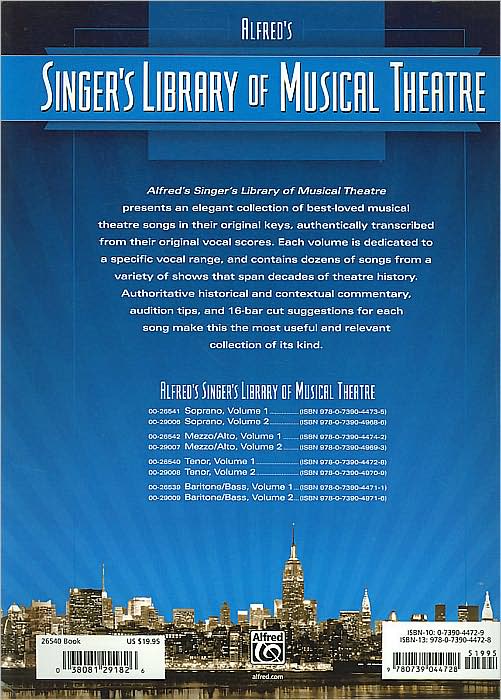 Singer's Library of Musical Theatre - Vol. 1: Tenor Book Only