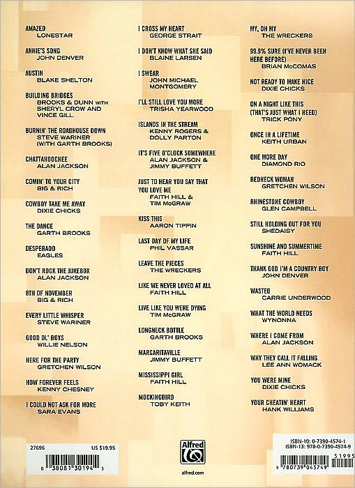 The Country Songs Big Book: Piano/Vocal/Chords