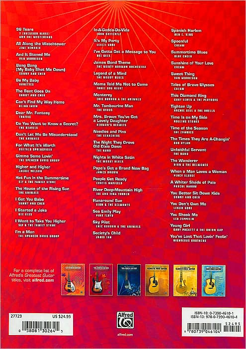 The Greatest '60s Rock Guitar: Authentic Guitar TAB