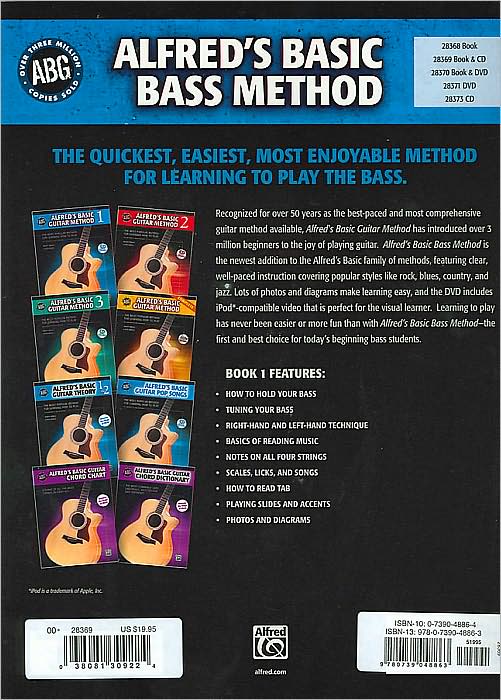 Alfred's Basic Bass Method, Bk 1: Book & CD