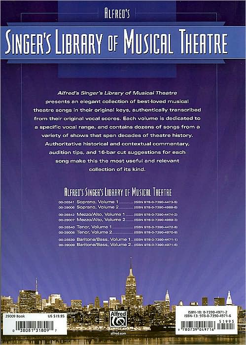 Singer's Library of Musical Theatre, Vol 2: Baritone/Bass Voice