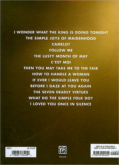 Camelot (Selections): Piano/Vocal/Chords