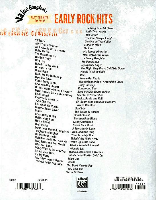 Value Songbooks: Early Rock Hits