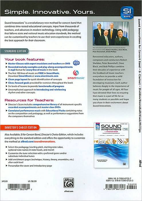 Sound Innovations for Concert Band, Bk 1: A Revolutionary Method for Beginning Musicians (B-Flat Clarinet), Book, CD & DVD