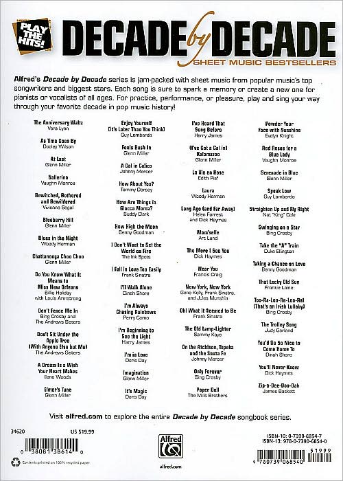 Decade by Decade 1940s: Ten Years of Popular Sheet Music Bestsellers (Piano/Vocal/Chords)