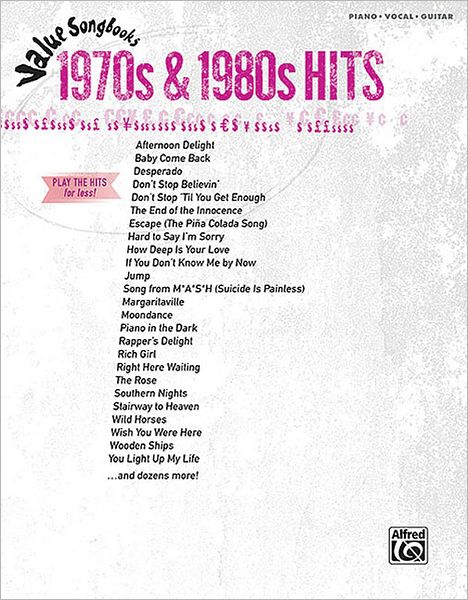 Value Songbooks -- 1970s & 1980s Hits: Piano/Vocal/Guitar