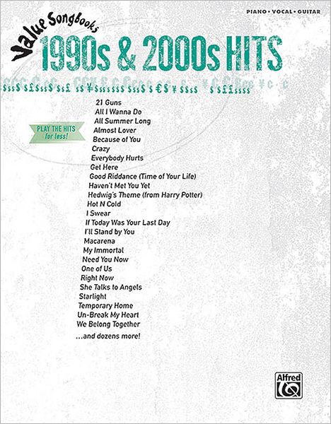 Value Songbooks -- 1990s & 2000s: Piano/Vocal/Guitar