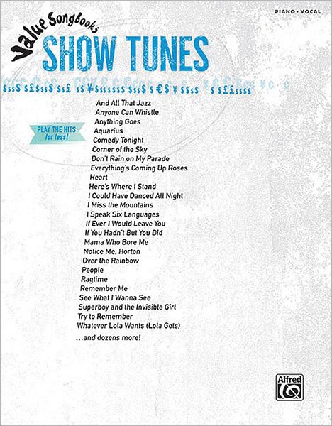 Value Songbooks -- Show Tunes: Piano/Vocal