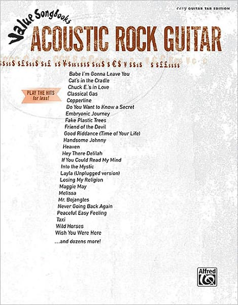 Value Songbooks -- Acoustic Rock Guitar: Easy Guitar TAB