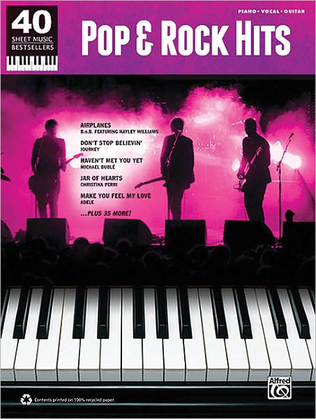 40 Sheet Music Bestsellers -- Pop & Rock Piano: Piano/Vocal/Guitar