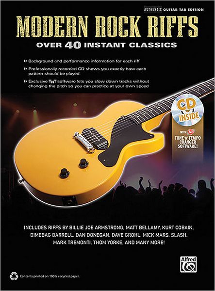 Modern Rock Riffs: Authentic Guitar-TAB, Book & CD