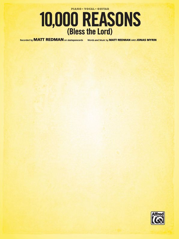 10,000 Reasons (Bless the Lord): Piano/Vocal/Guitar, Sheet