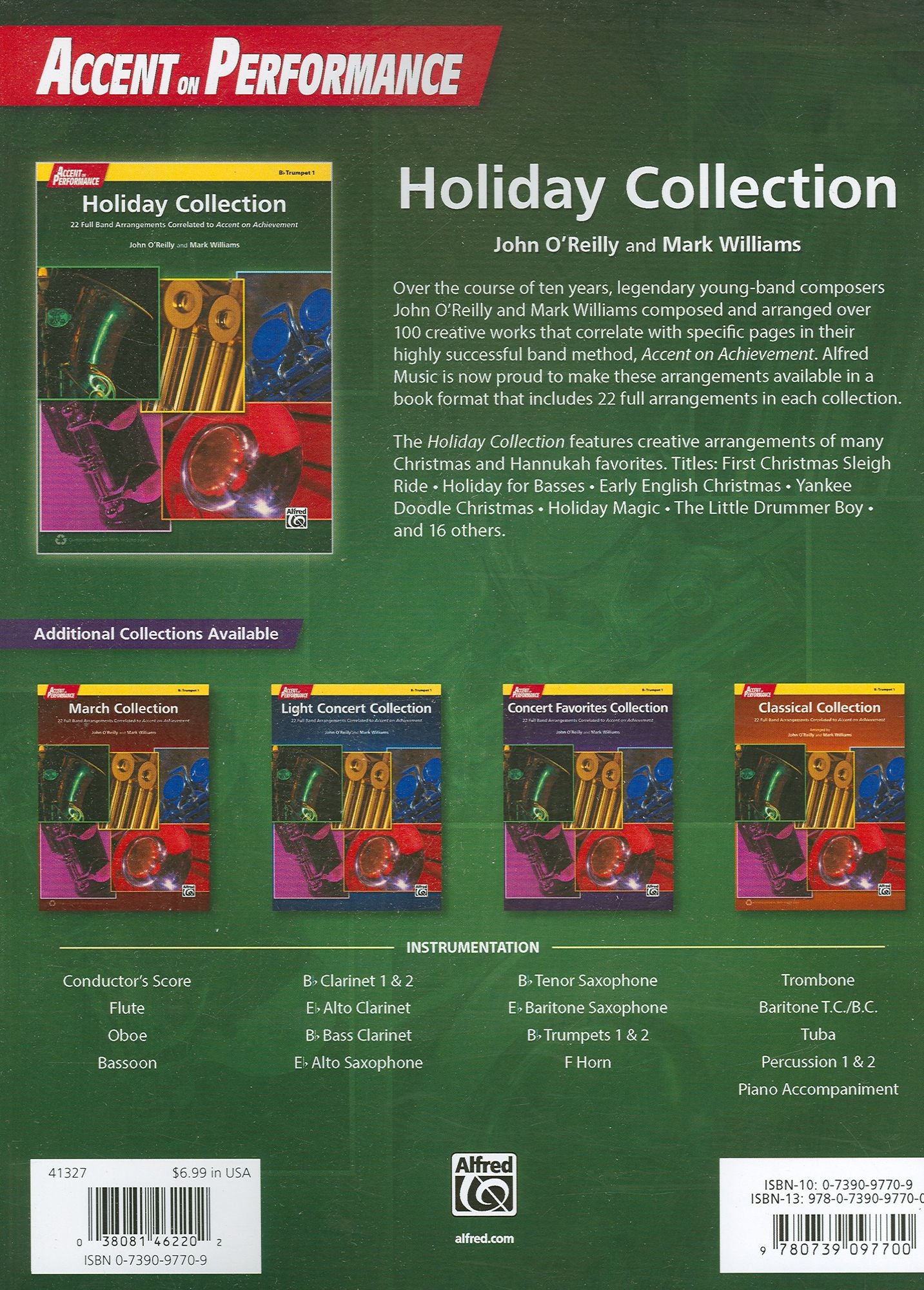 Accent on Performance Holiday Collection: 22 Full Band Arrangements Correlated to Accent on Achievement (Trumpet 1)
