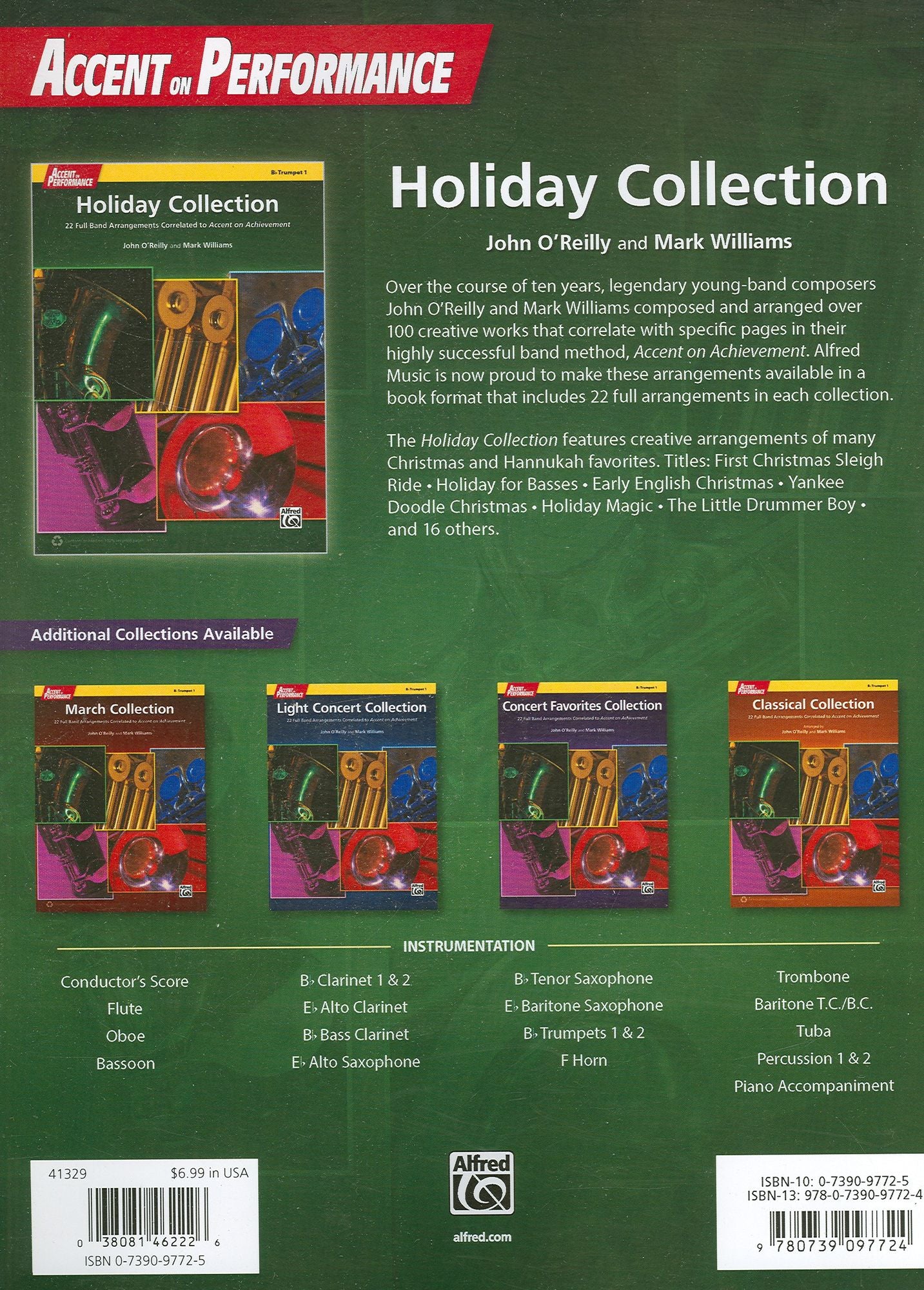Accent on Performance Holiday Collection: 22 Full Band Arrangements Correlated to Accent on Achievement (Tuba)