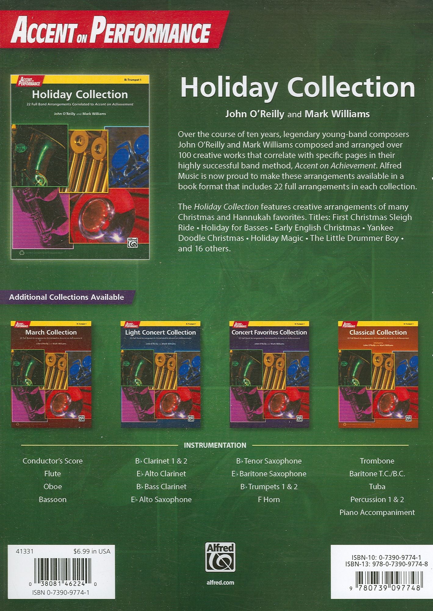 Accent on Performance Holiday Collection: 22 Full Band Arrangements Correlated to Accent on Achievement (Tenor Saxophone)