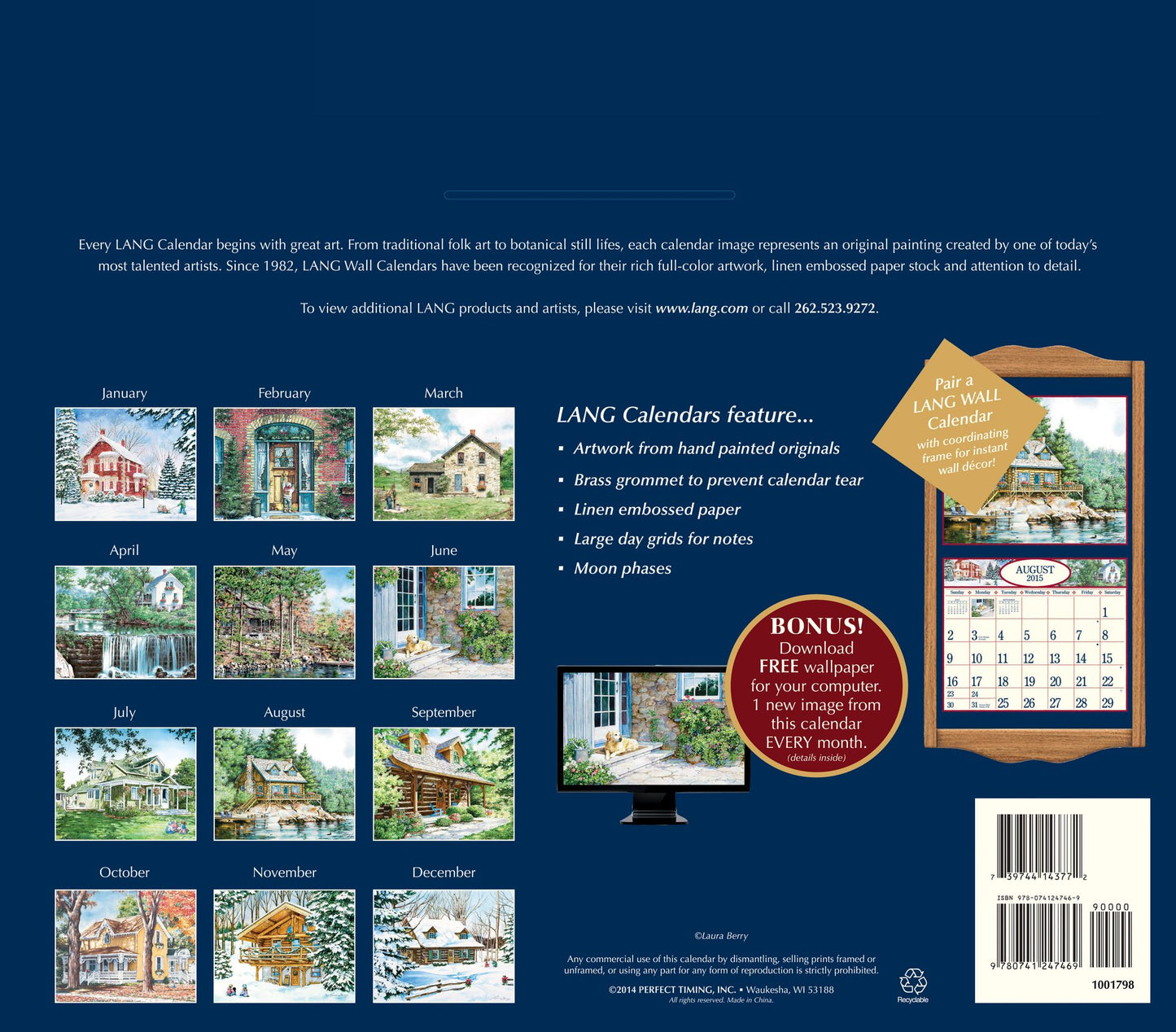The Lang Country Welcome Calendar