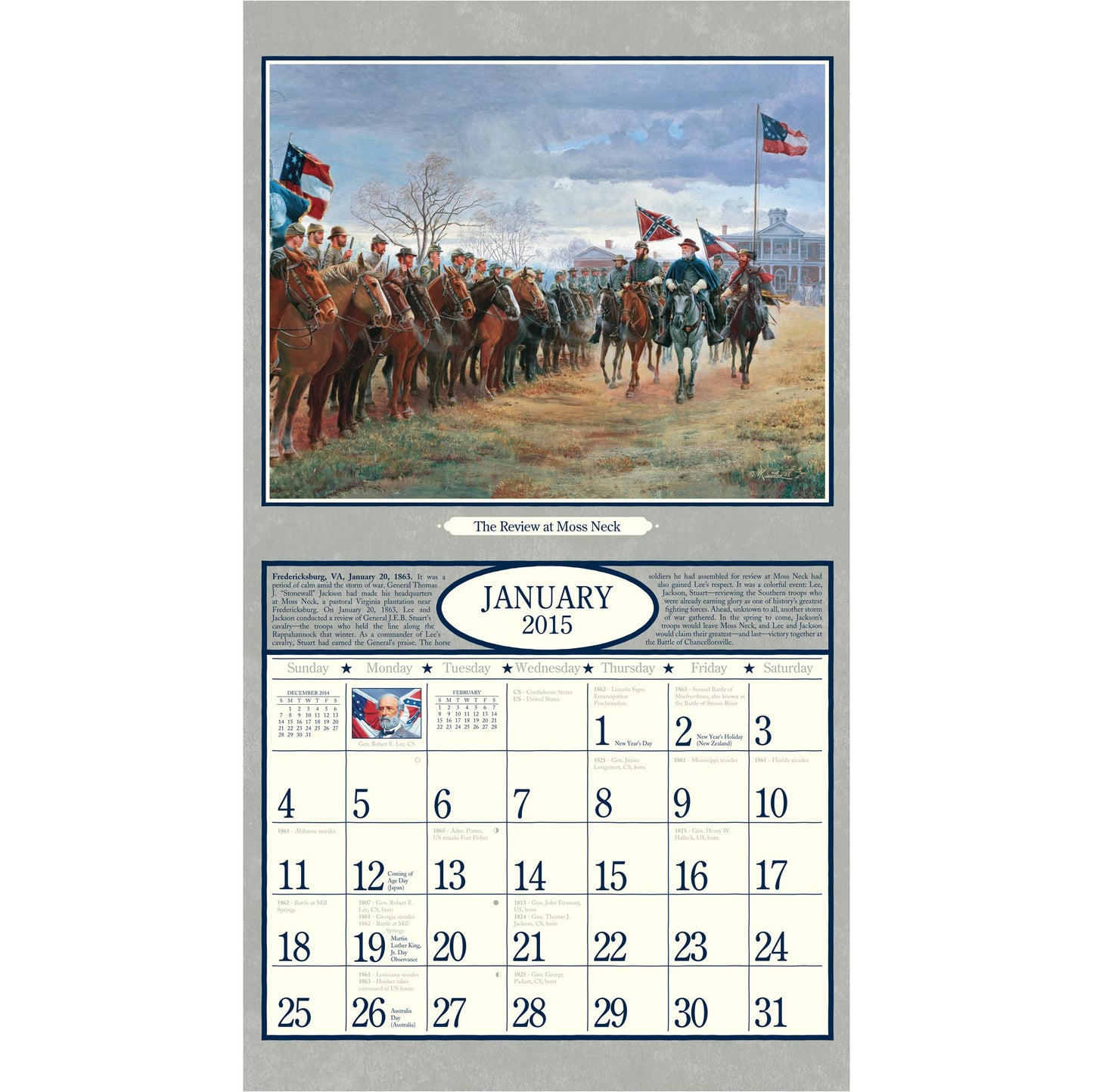 The Lang Legends in Gray Calendar: Jackson and Lee