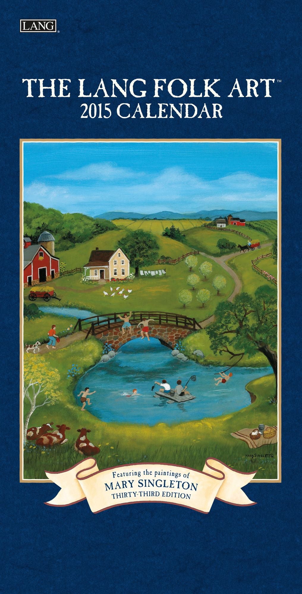 Lang Folk Art 2015 Vertical Calendar