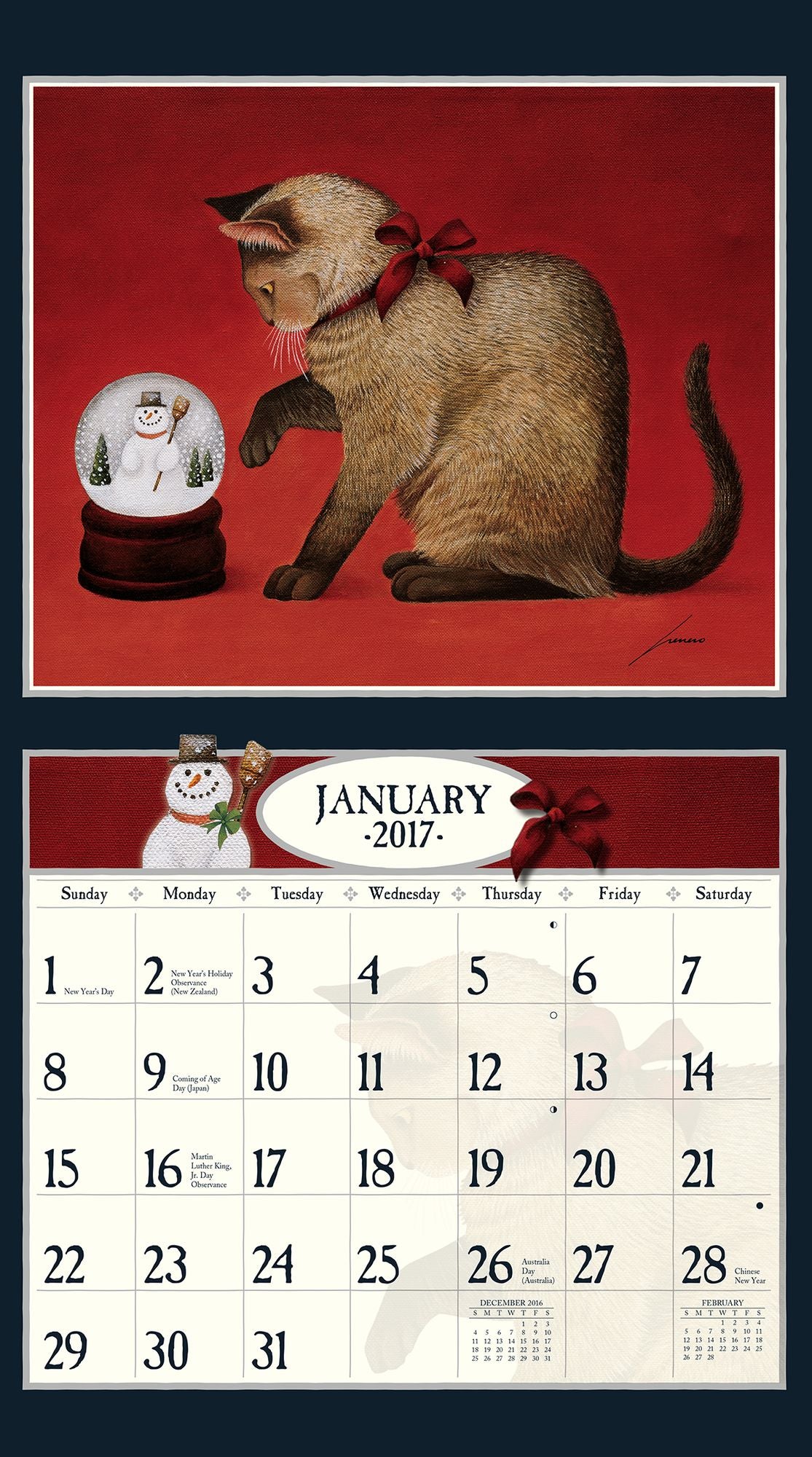 2017 Wall Calendar American Cat