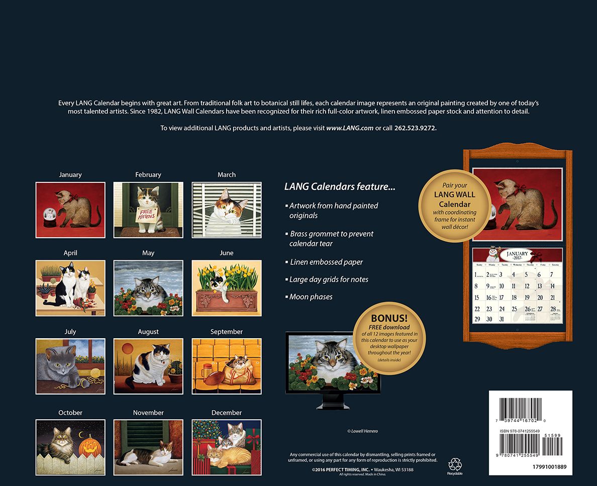 2017 Wall Calendar American Cat