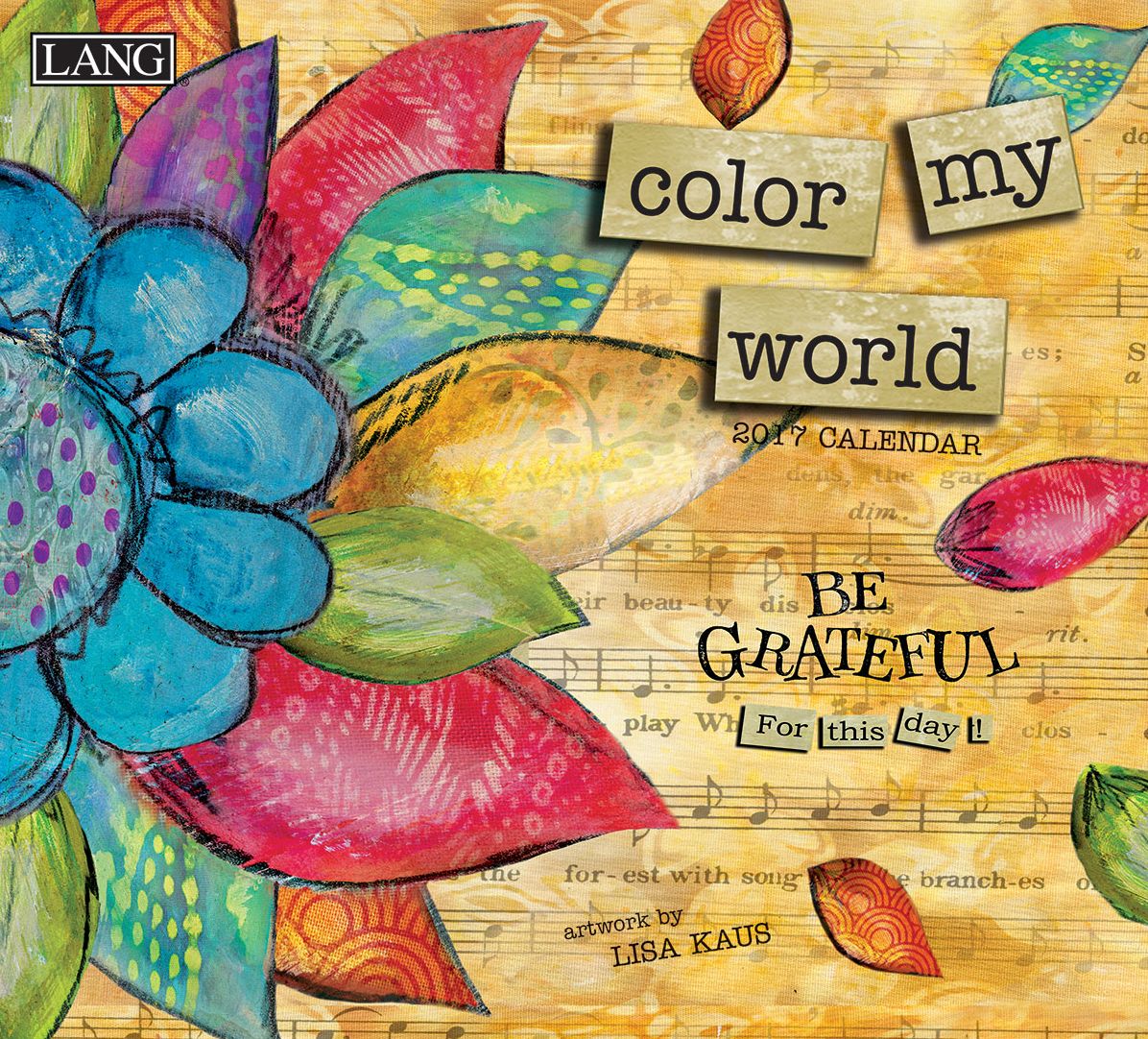 2017 Wall Calendar Color My World
