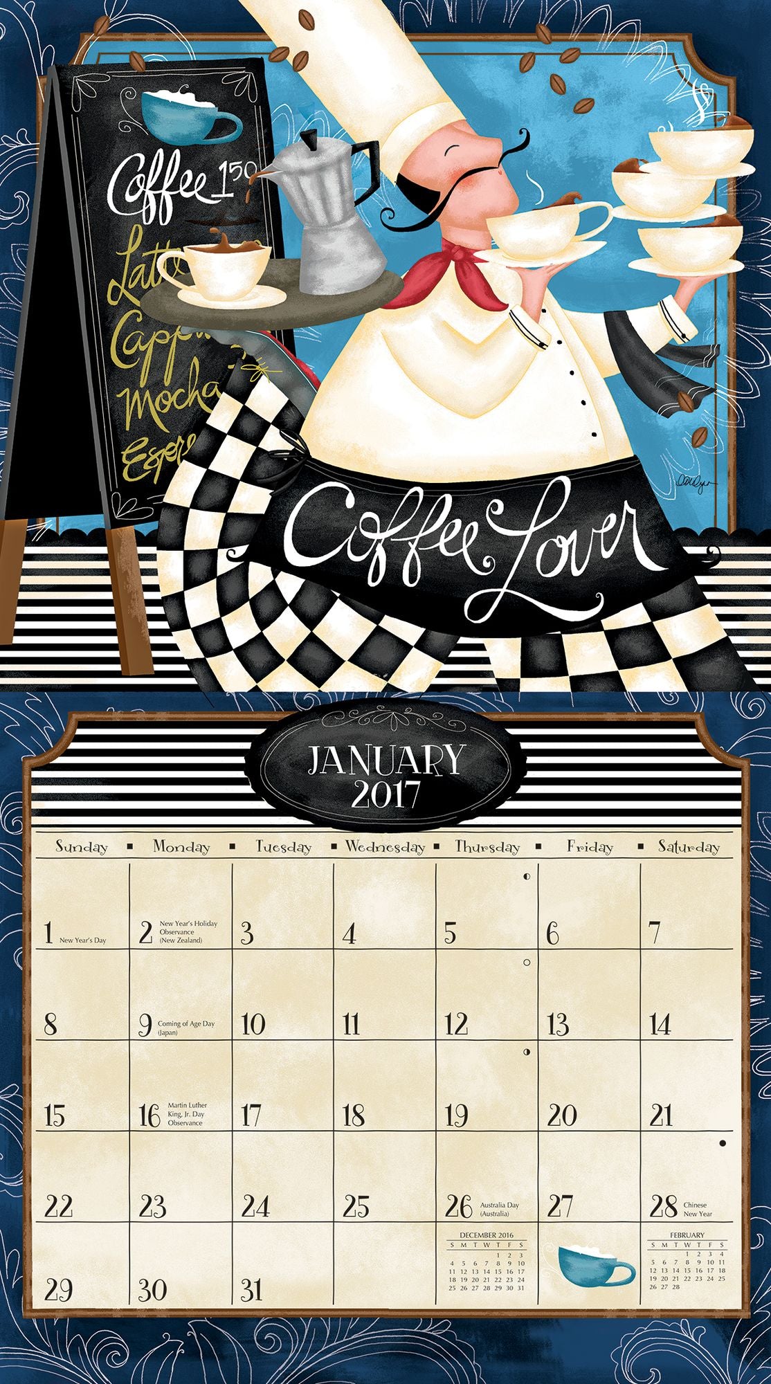 2017 Wall Calendar Love To Cook
