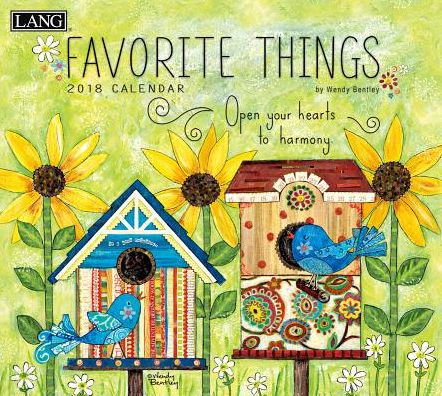 2018 FAVORITE THINGS WALL CALENDAR