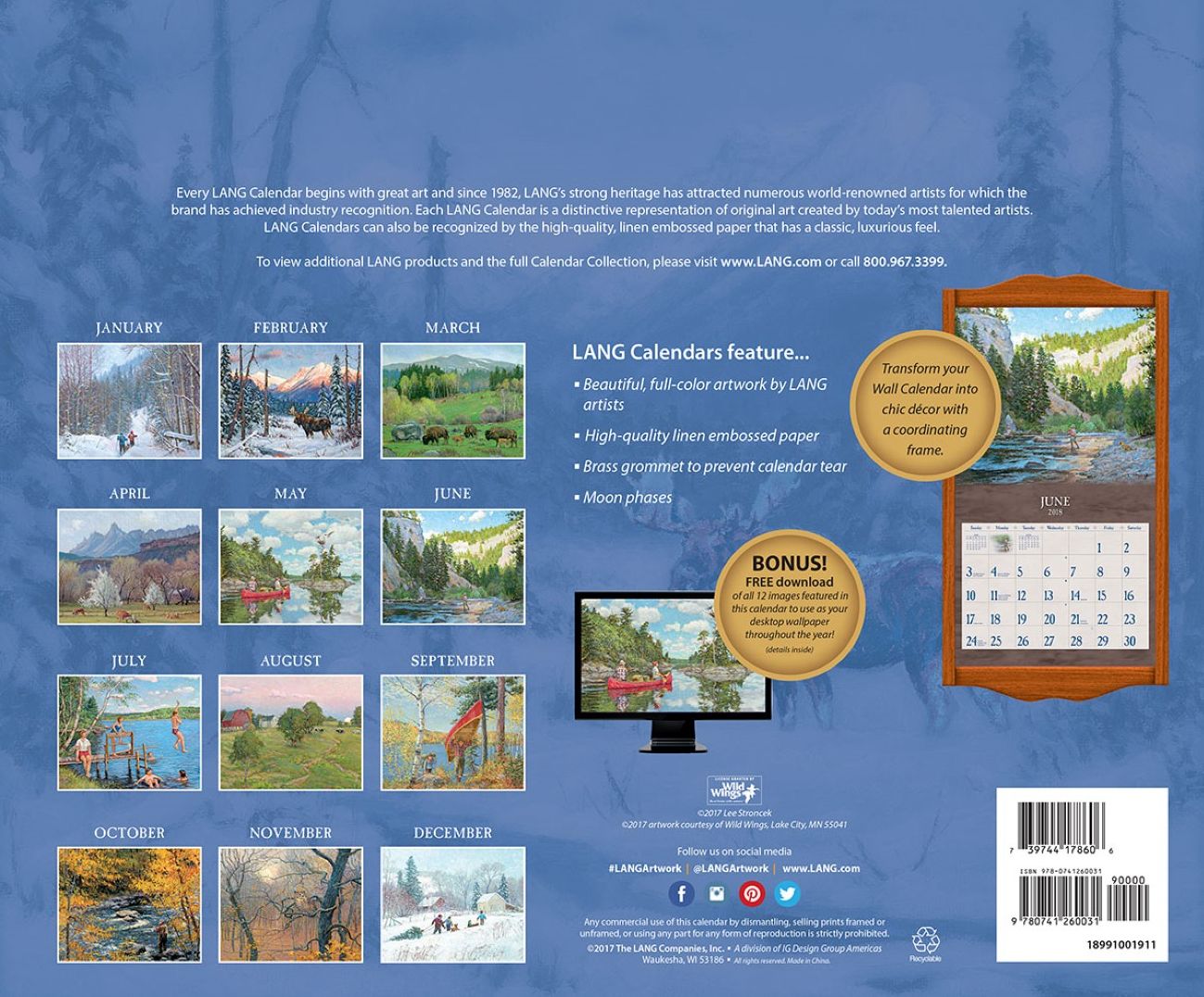 2018 FOUR SEASONS WALL CALENDAR