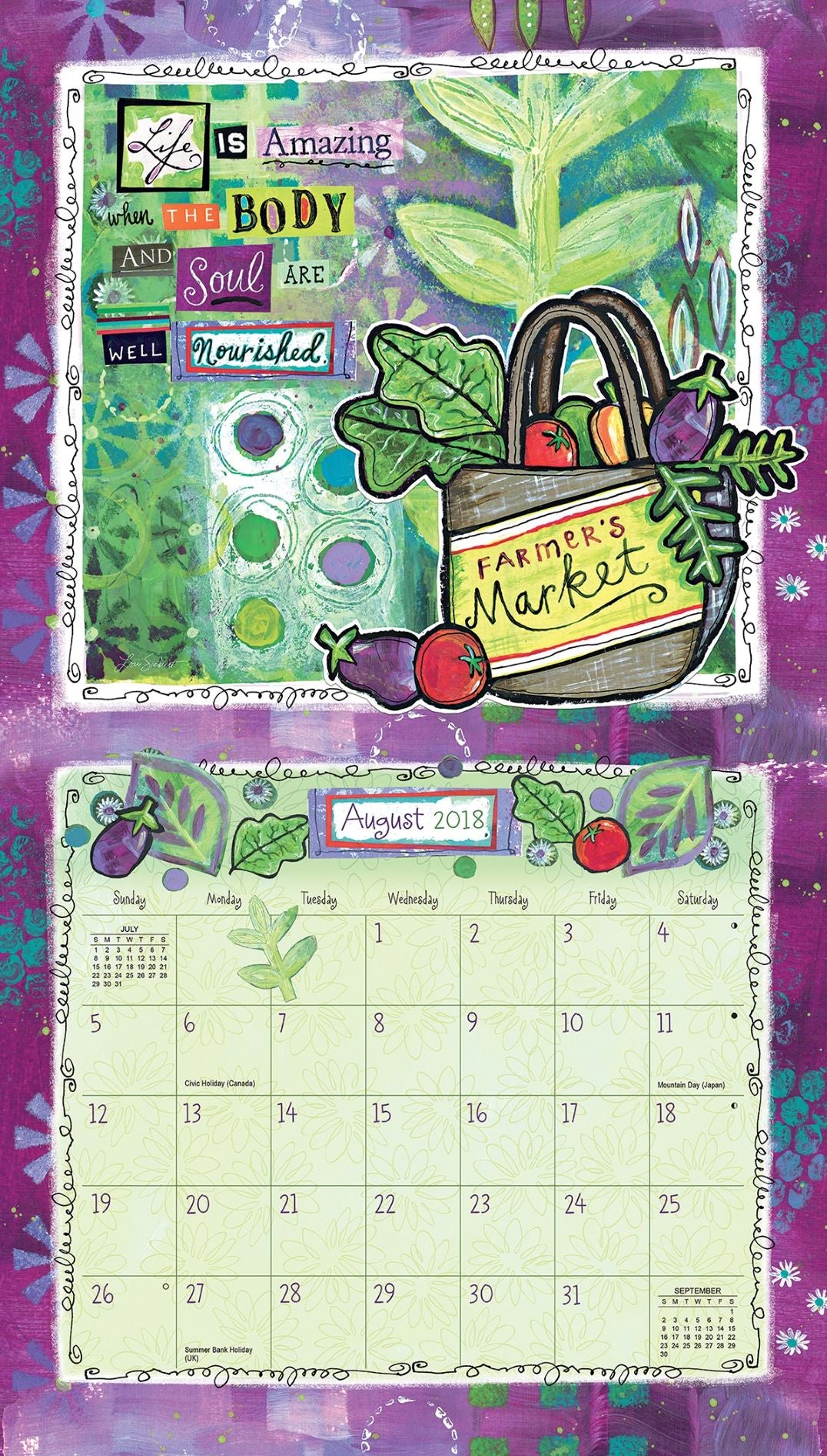 2018 HAPPY LIFE WALL CALENDAR