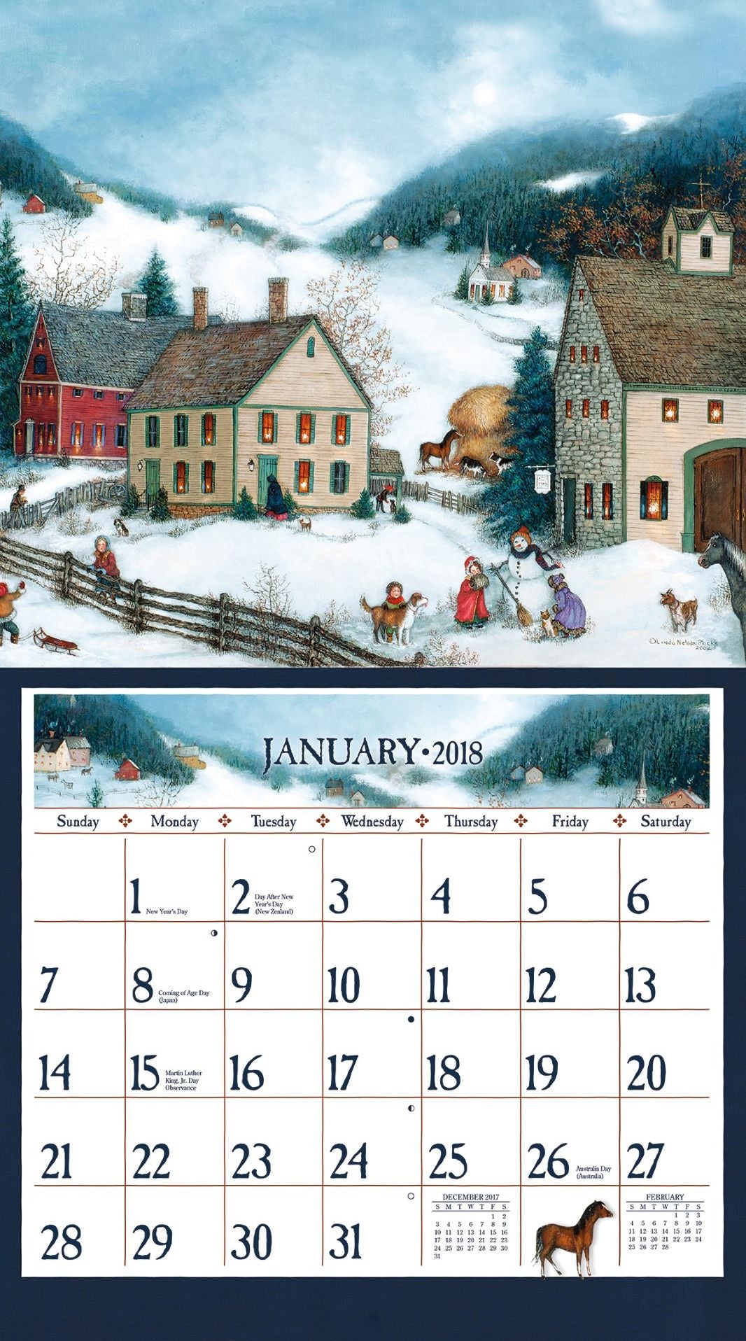2018 LINDA NELSON STOCKS WALL CALENDAR