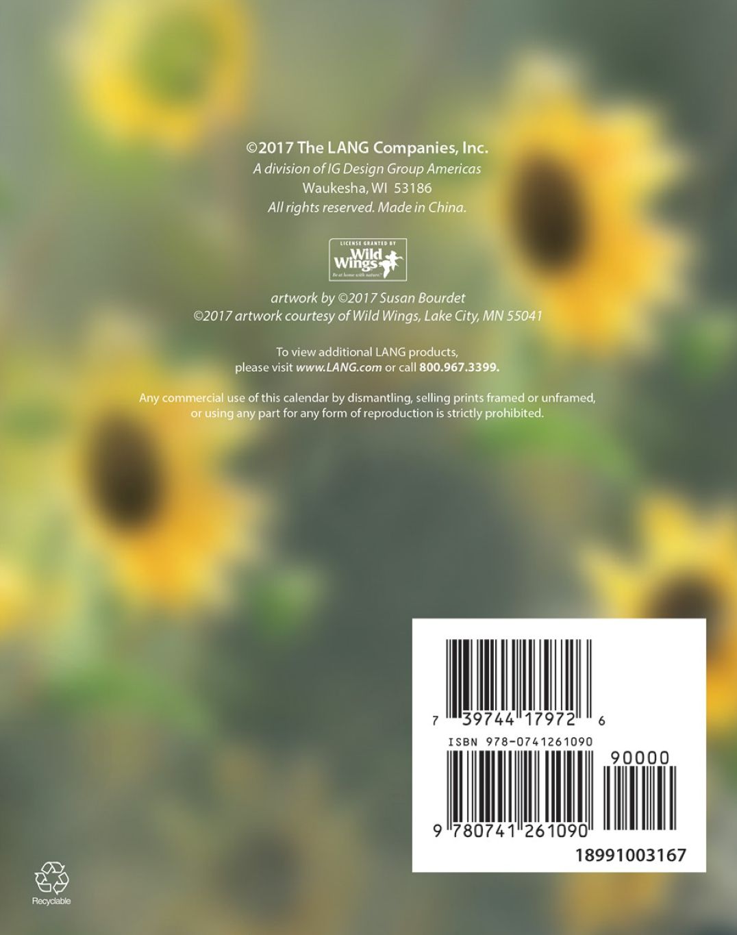 2018 SONGBIRDS MONTHLY POCKET PLANNER
