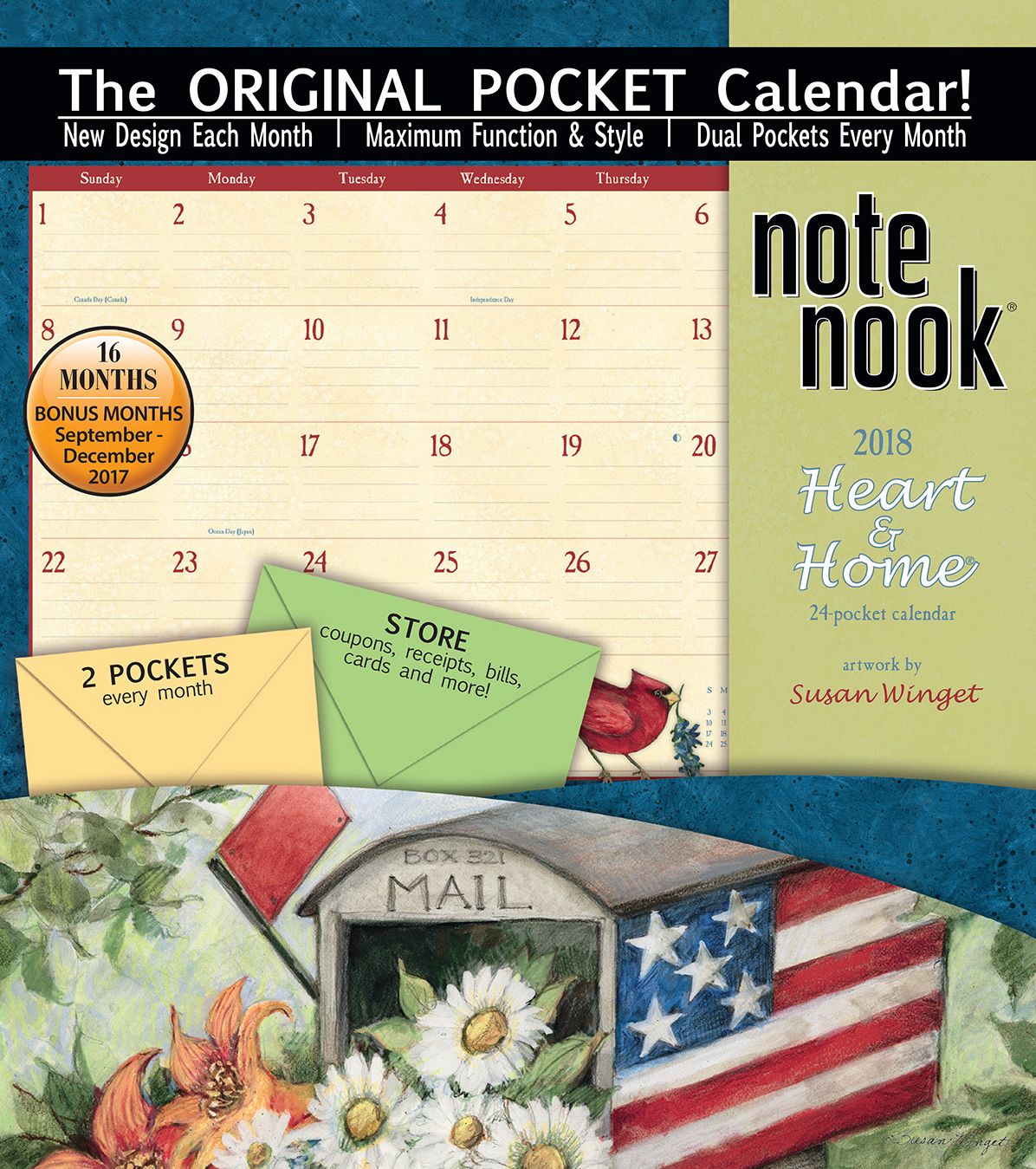 2018 HEART & HOME 16 MONTH NOTENOOK