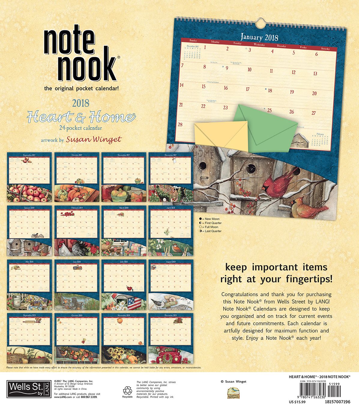 2018 HEART & HOME 16 MONTH NOTENOOK