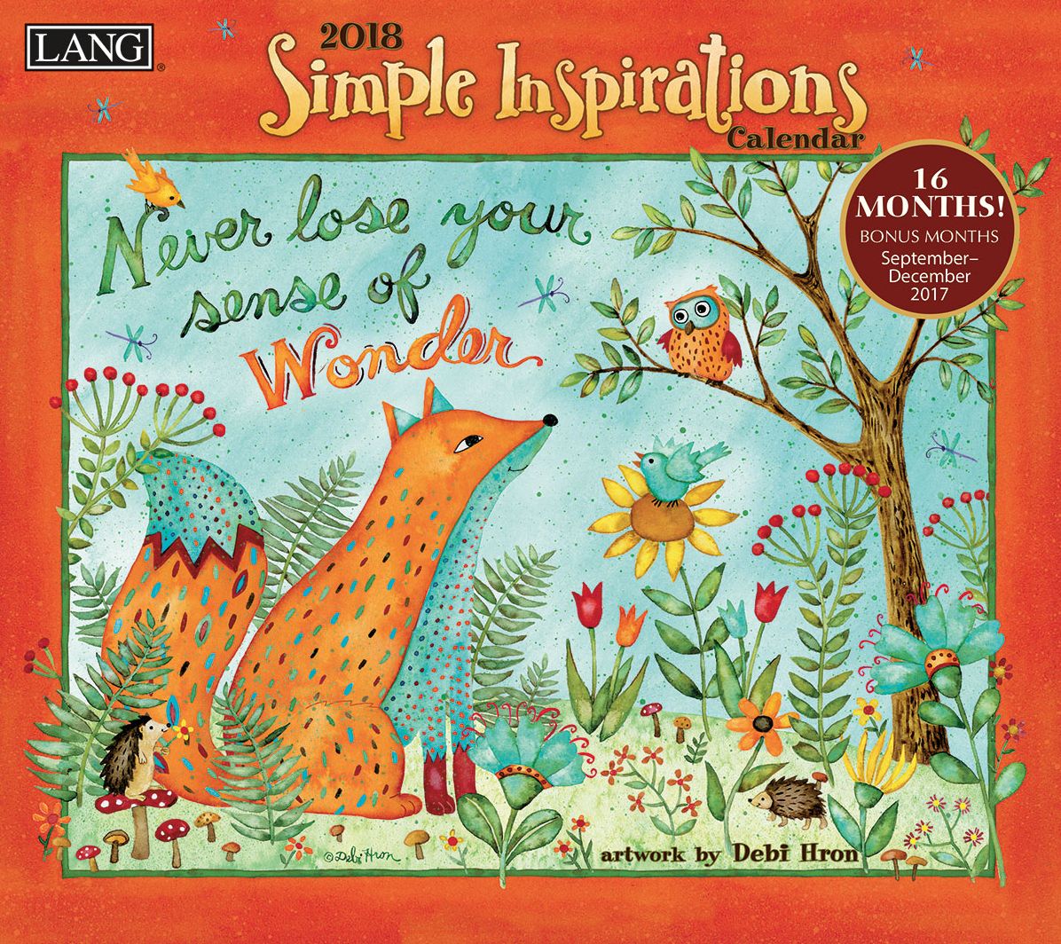 2018 SIMPLE INSPIRATIONS 16 MONTH WALL CALENDAR