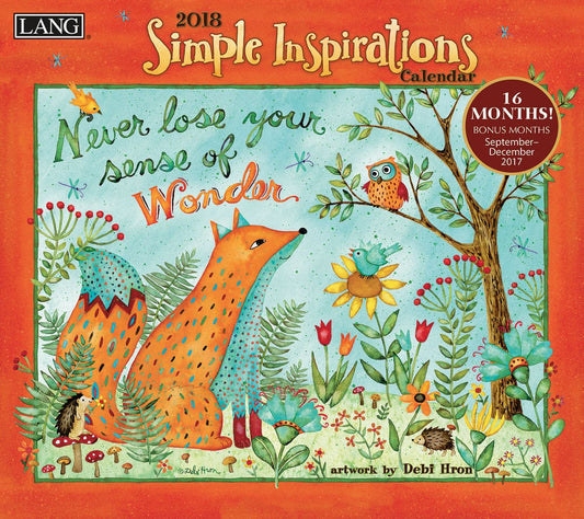 2018 SIMPLE INSPIRATIONS 16 MONTH WALL CALENDAR