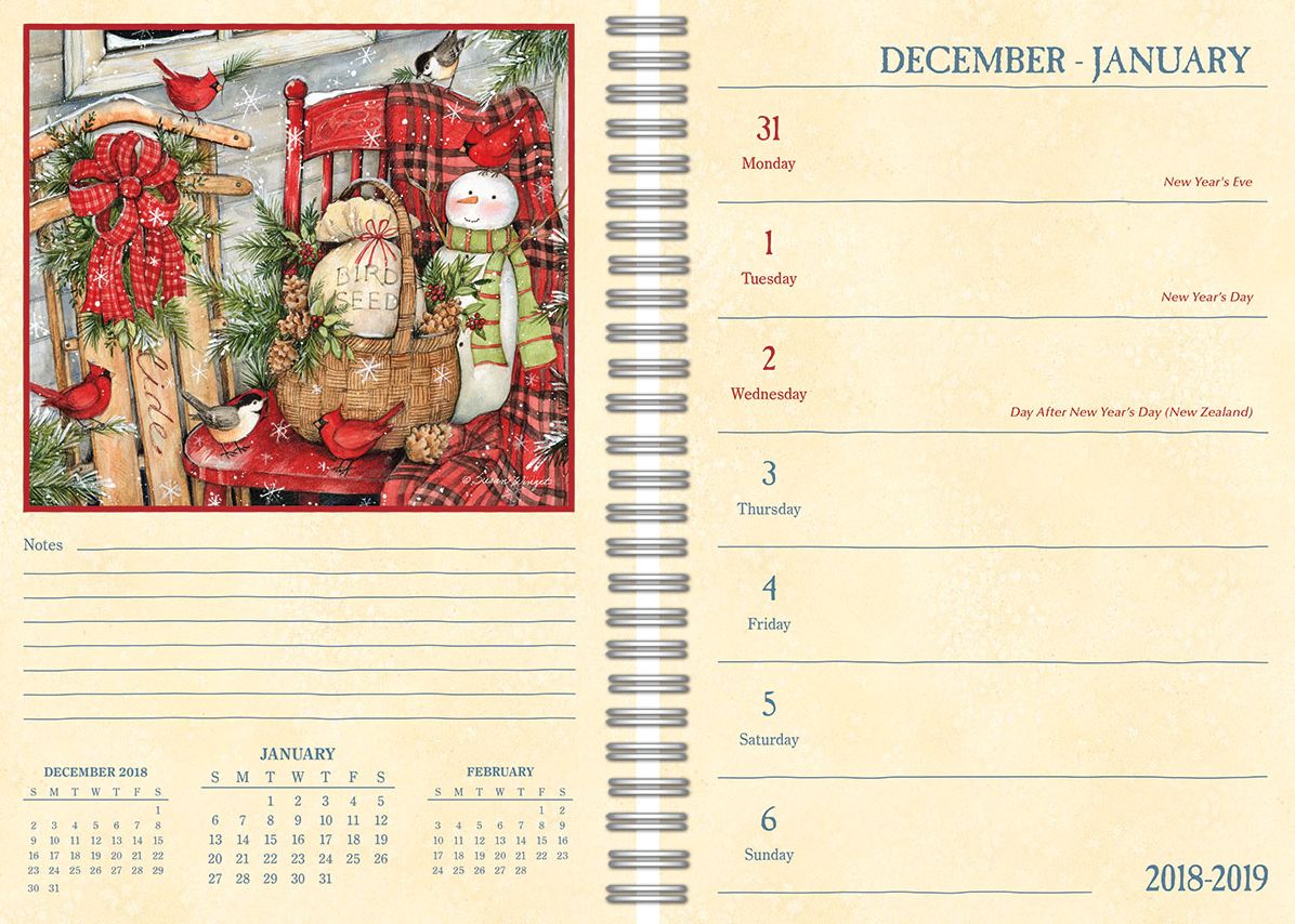 Heart & Home 2019 6.25 X 9 Engagement Planner - Spiral