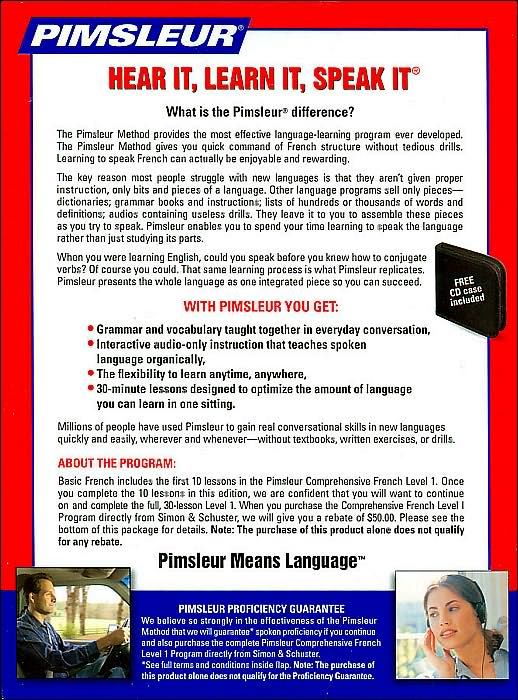Basic French I: Learn to Speak and Understand French with Pimsleur Language Programs