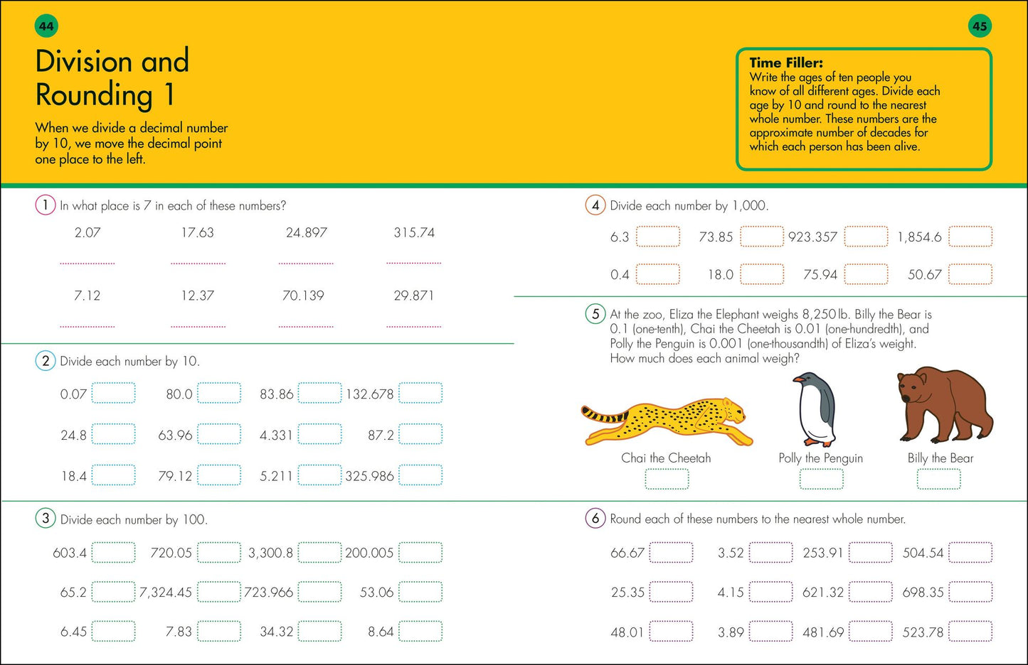 10 Minutes a Day Decimals Grade 4