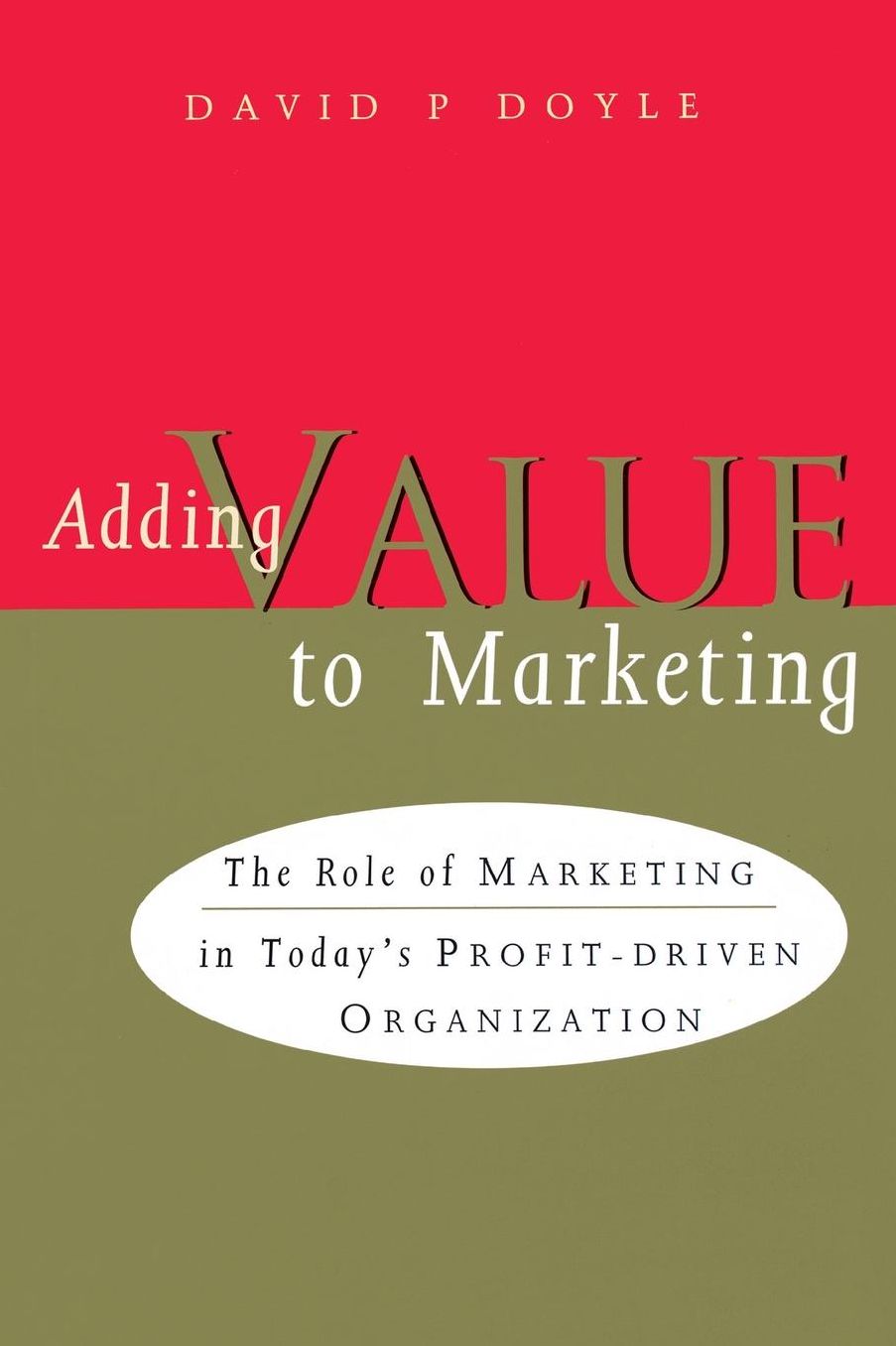 Adding Value to Marketing: The Role of Marketing in Today's Profit-Driven Organization