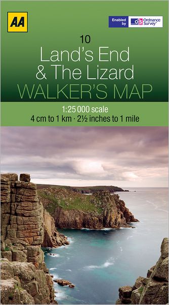 Walker's Map Lands End & The Lizard
