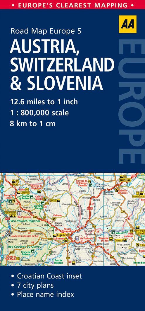 Road Map Austria, Switzerland & Slovenia