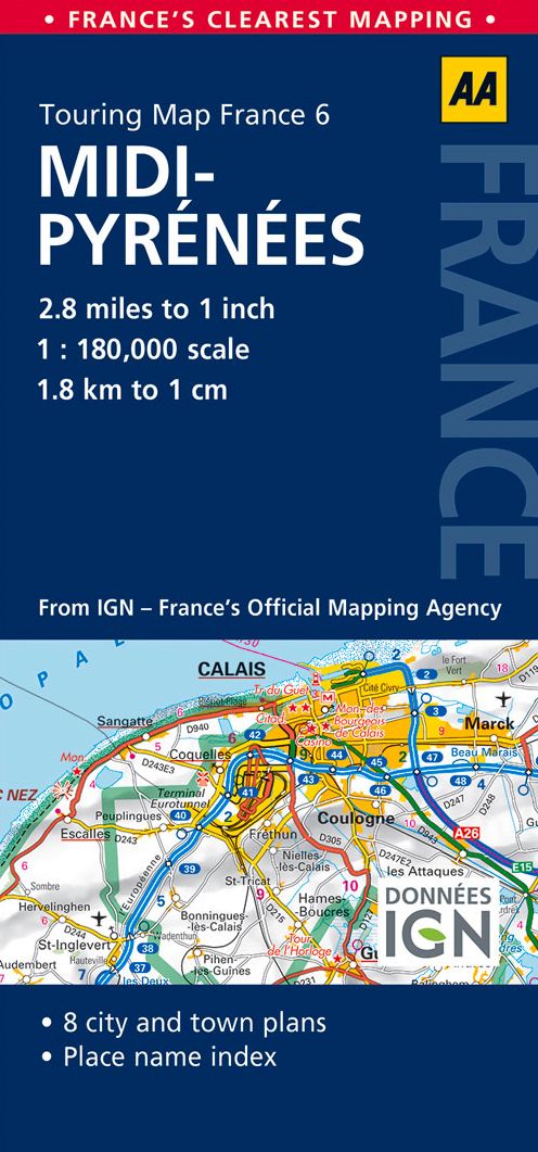 Road Map Midi-Pyrenees