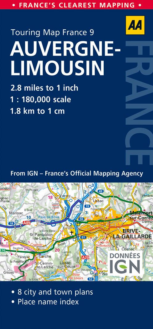 Road Map Auvergne & Limousin