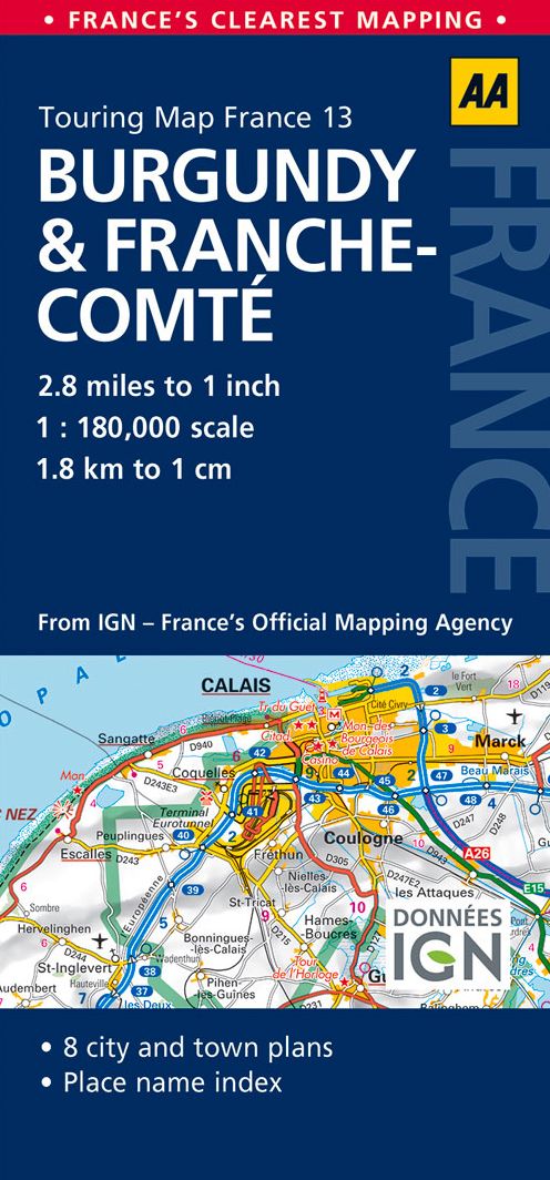 Road Map Burgundy & Franche-Comte