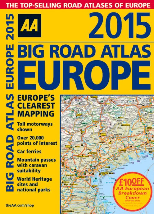 2015 Big Road Atlas Europe: Europe's Clearest Mapping