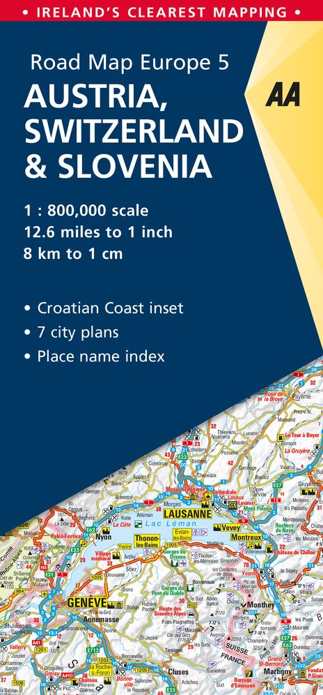 Road Map Austria, Switzerland & Slovenia