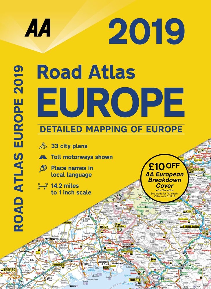 2019 Road Atlas Europe 2019