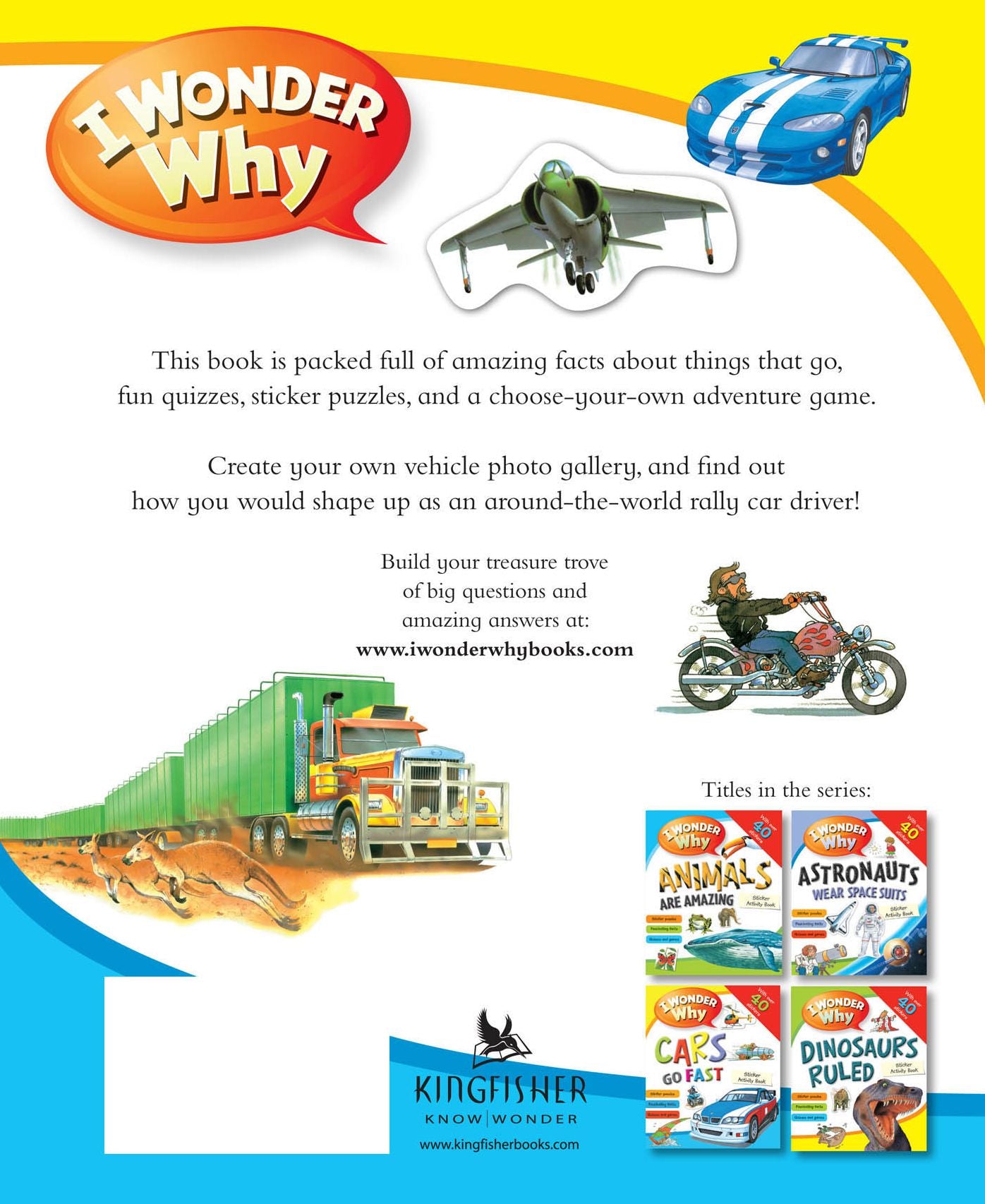 I Wonder Why Cars Go Fast Sticker Activity Book