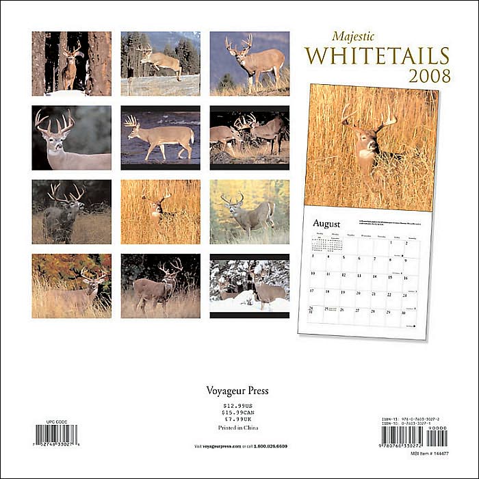 2008 Majestic Whitetails Wall Calendar